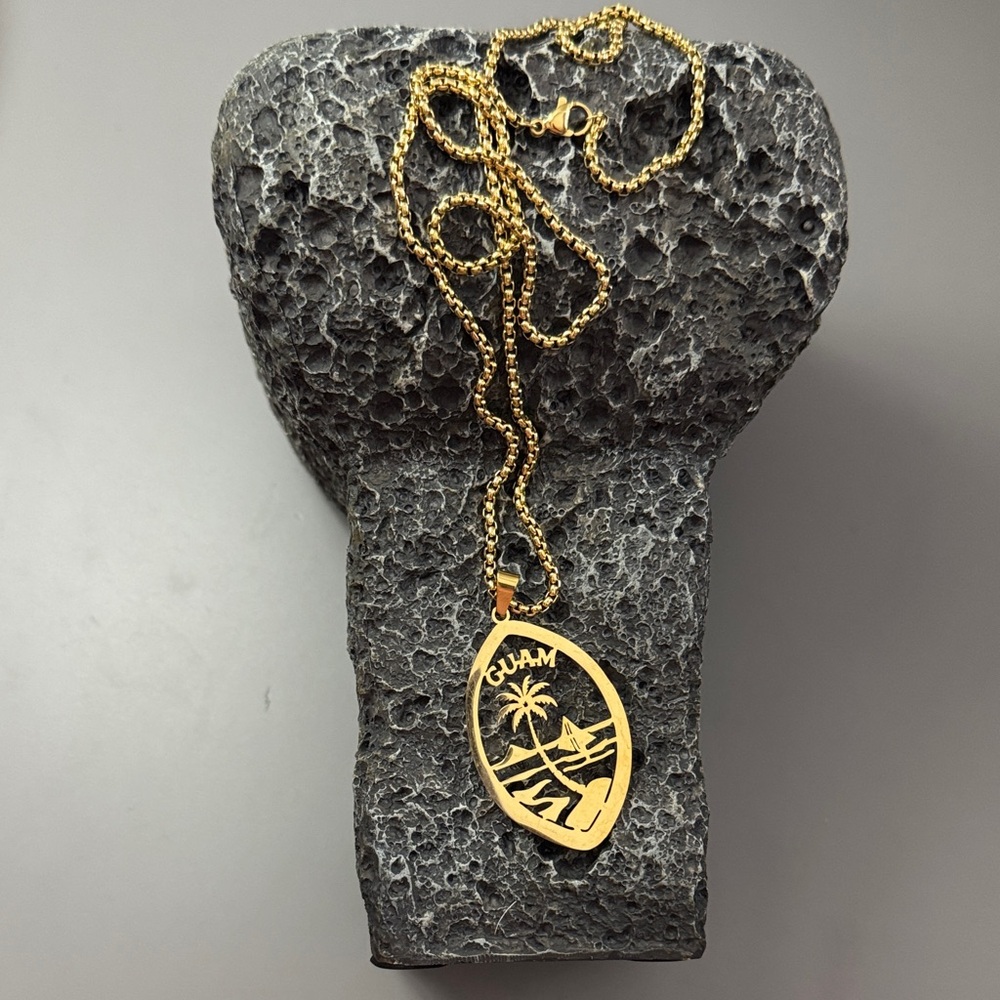Gold Guam Pendant Necklace
